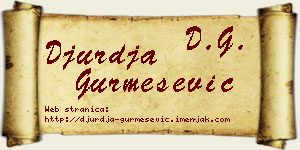 Đurđa Gurmešević vizit kartica